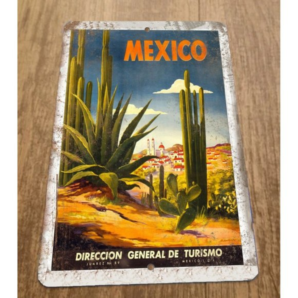 Mexica Vintage Artwork Ad 8x12 Metal Wall‎ Sign